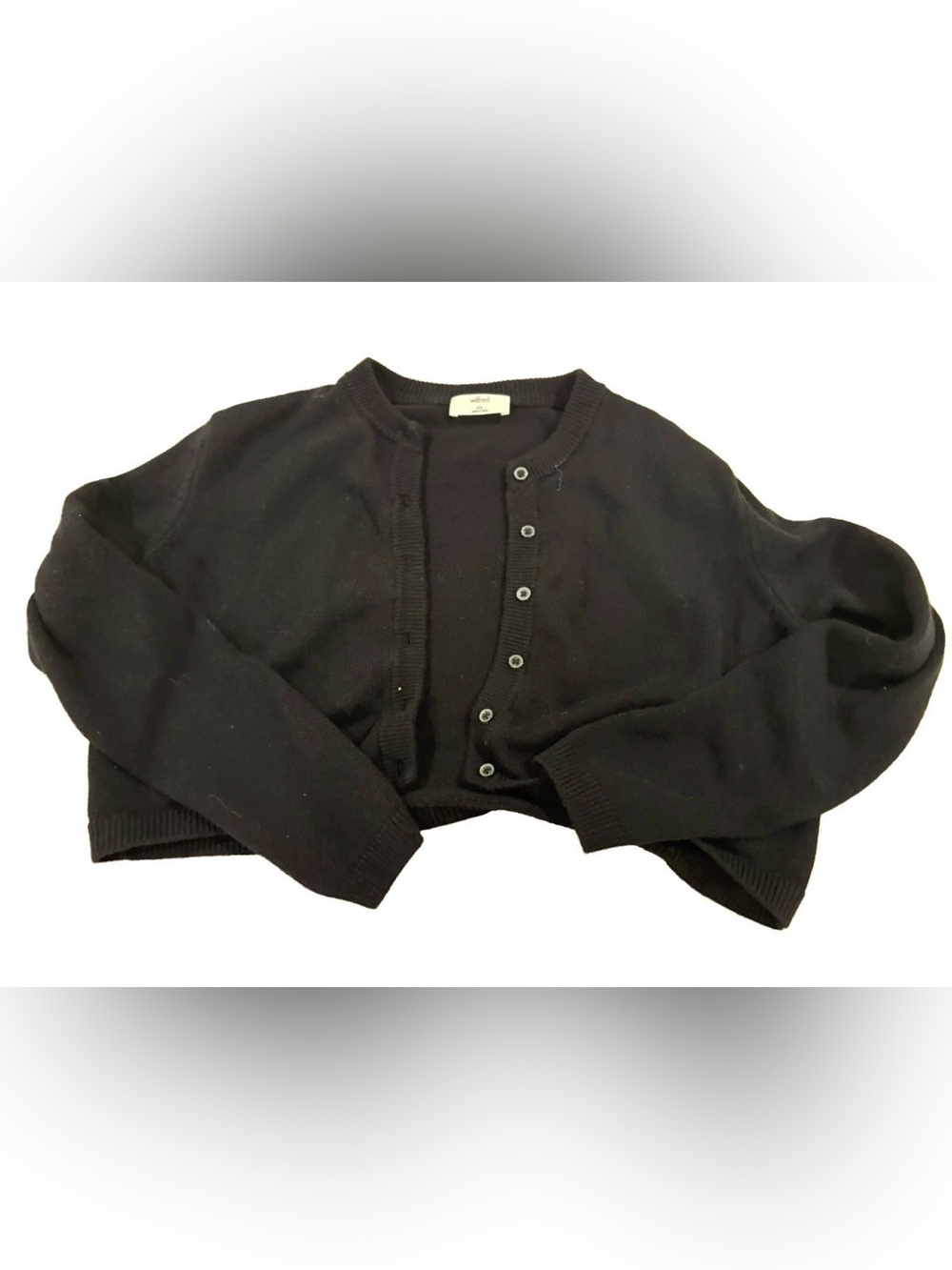 Wilfred Aritzia Cardigan Womens 2XS Black Cropped Button Sweater